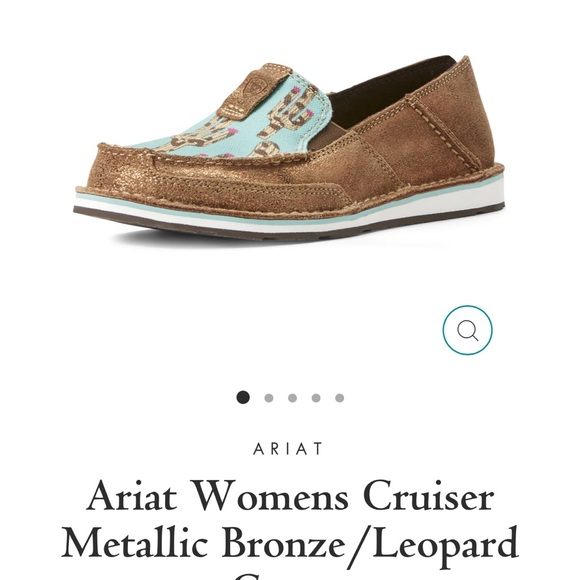 Ariat Womens Cruiser Metallic Bronze/Leopard Cactus - Picture 11 of 12